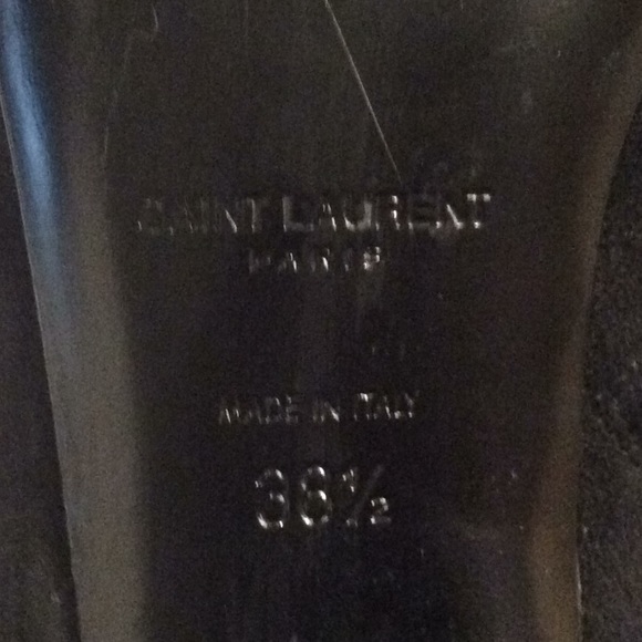 Saint Laurent Babies Black Suede Boot - Picture 7 of 7